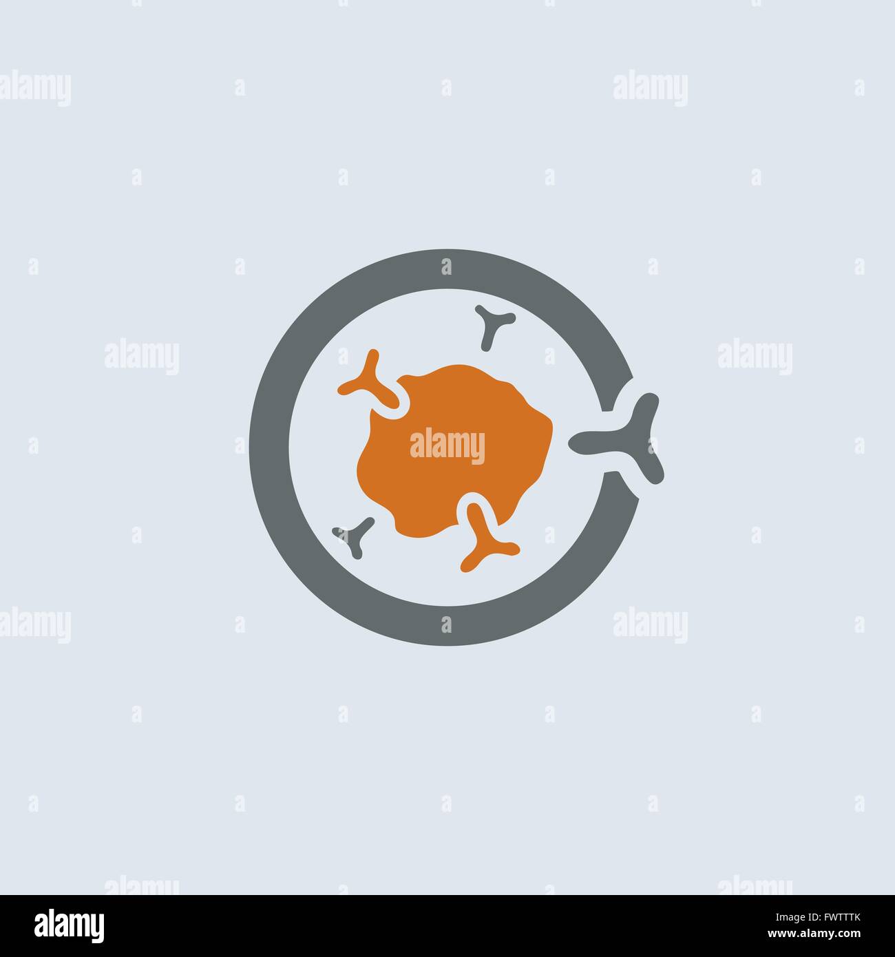 Orange-gris molécule d'immunoglobuline symbolique tour icône web Illustration de Vecteur Orange-gris molécule d'immunoglobuline symbolique tour icône web Illustration de Vecteur