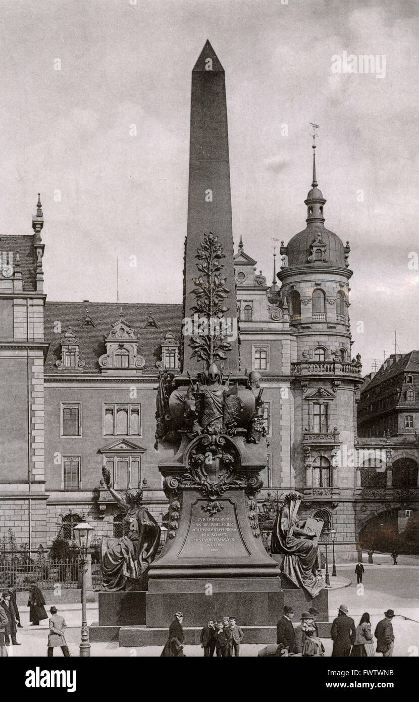 Obélisque de Wettin, Dresden, Allemagne Banque D'Images
