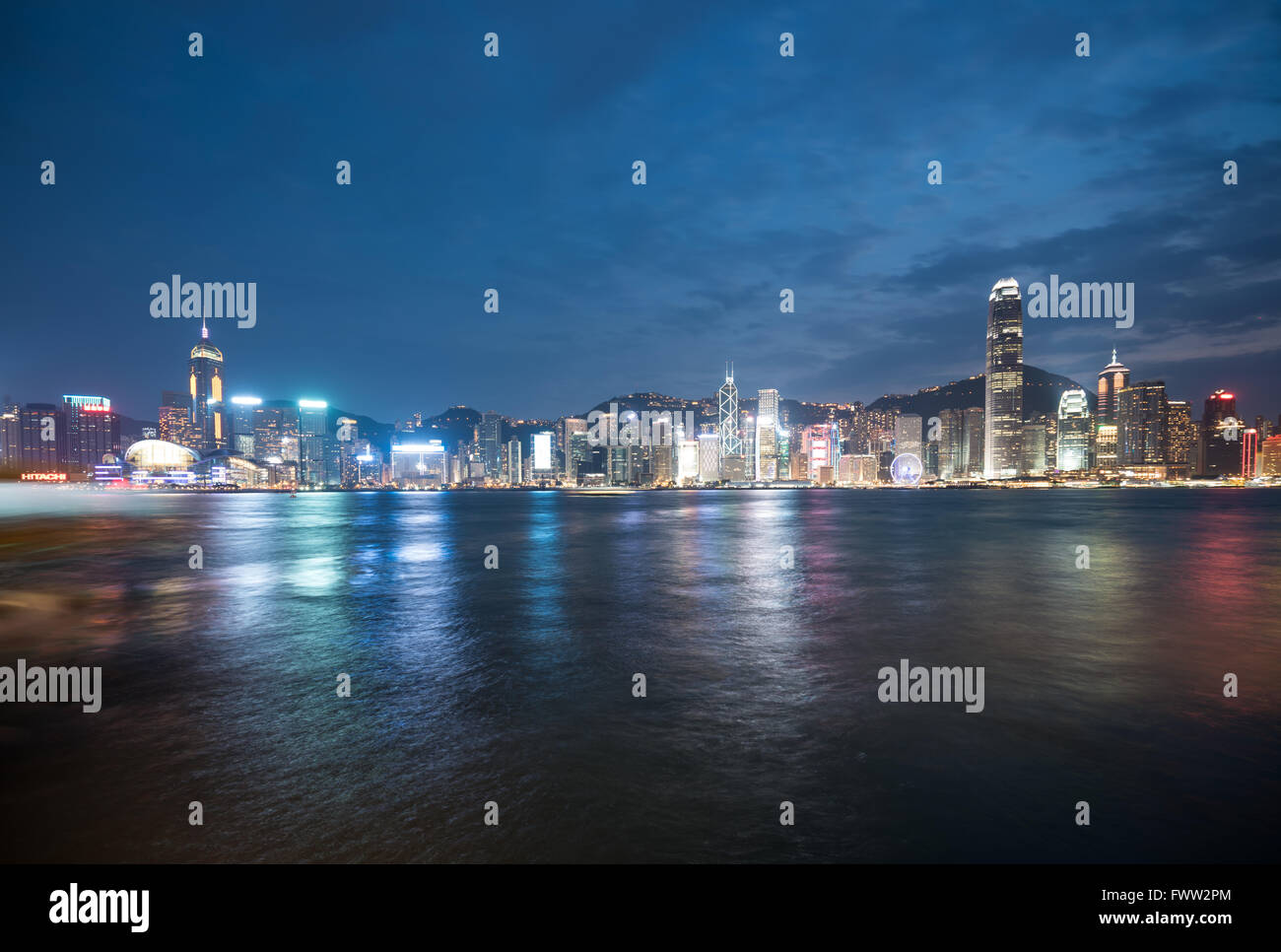 Scène de nuit de Hong Kong Banque D'Images