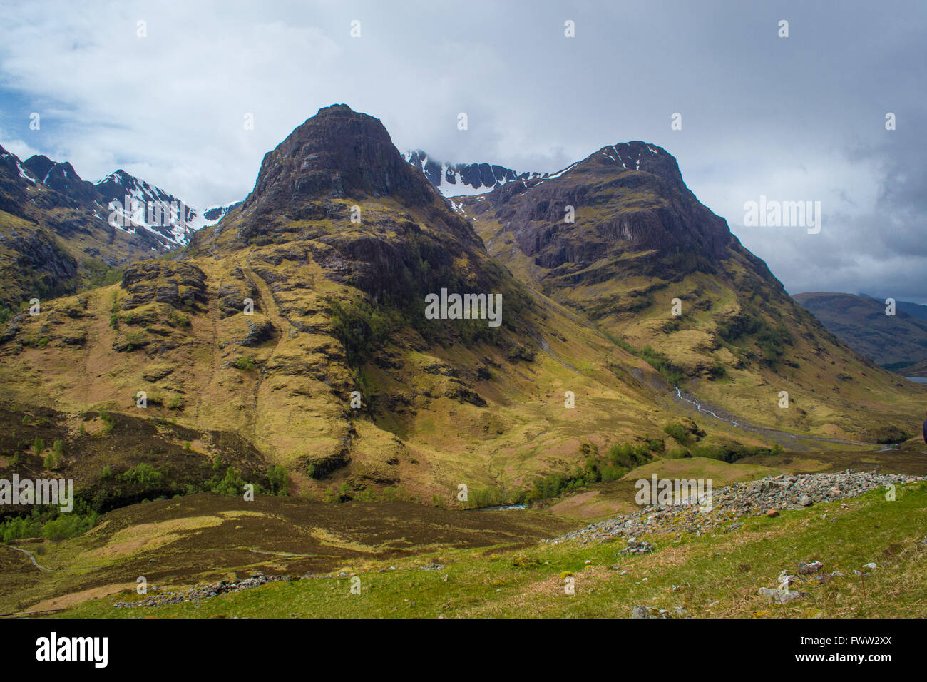 Vue de Glencoe dans les highlands d'Ecosse Banque D'Images