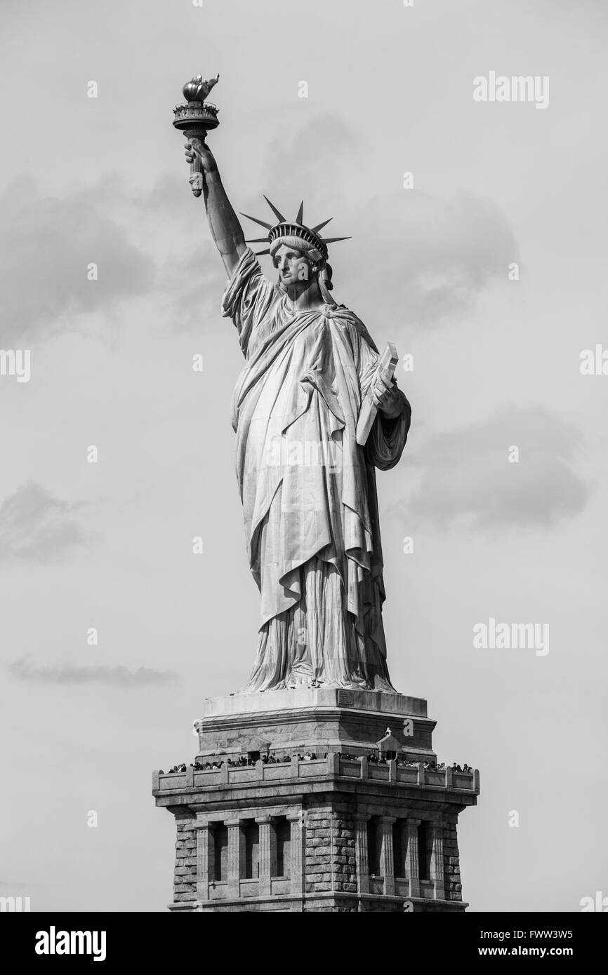 Statue de la liberté de la photographié Staten Island Ferry, New York, États-Unis d'Amérique. Banque D'Images