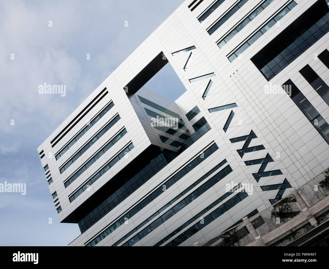 Architecture urbaine - bureaux UBS au 5 Broadgate dans la ville de Londres, Angleterre Banque D'Images