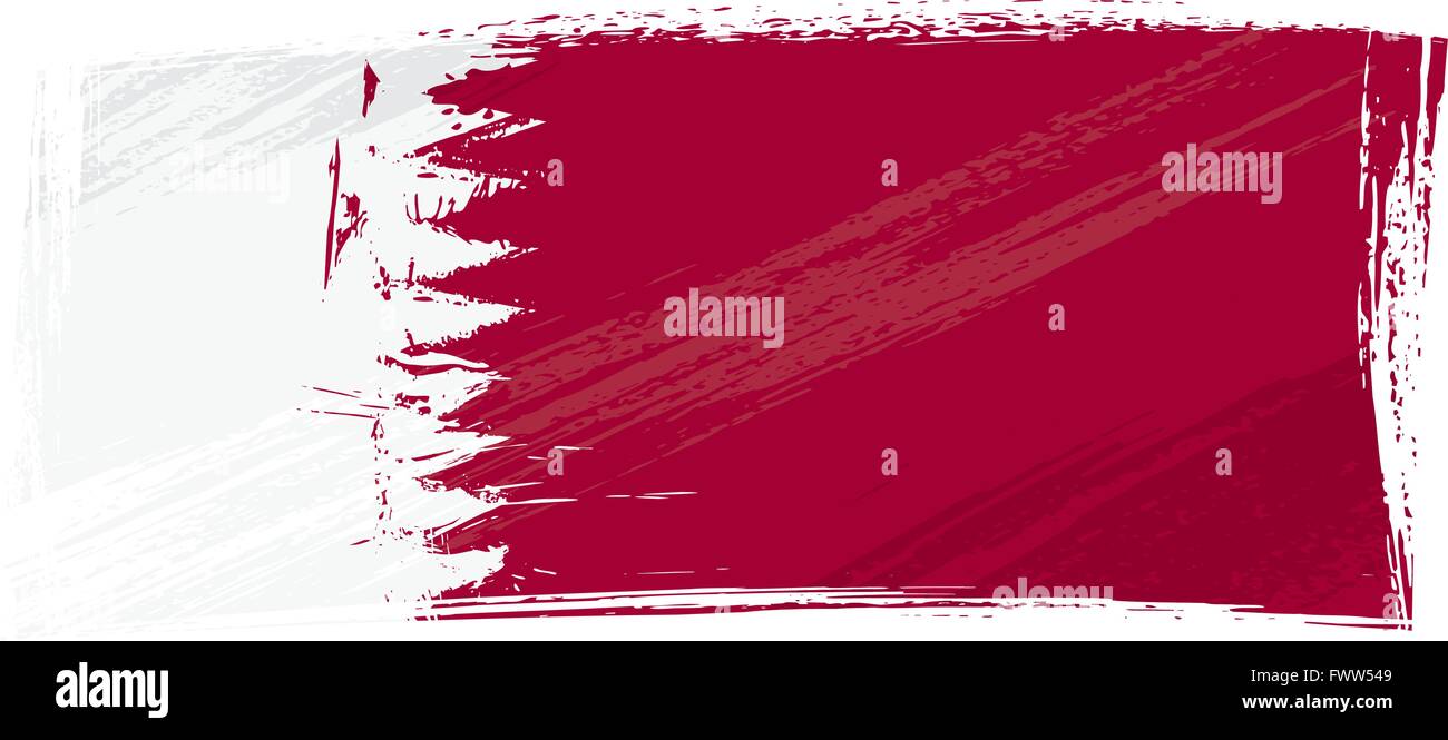 Grunge drapeau Qatar Illustration de Vecteur