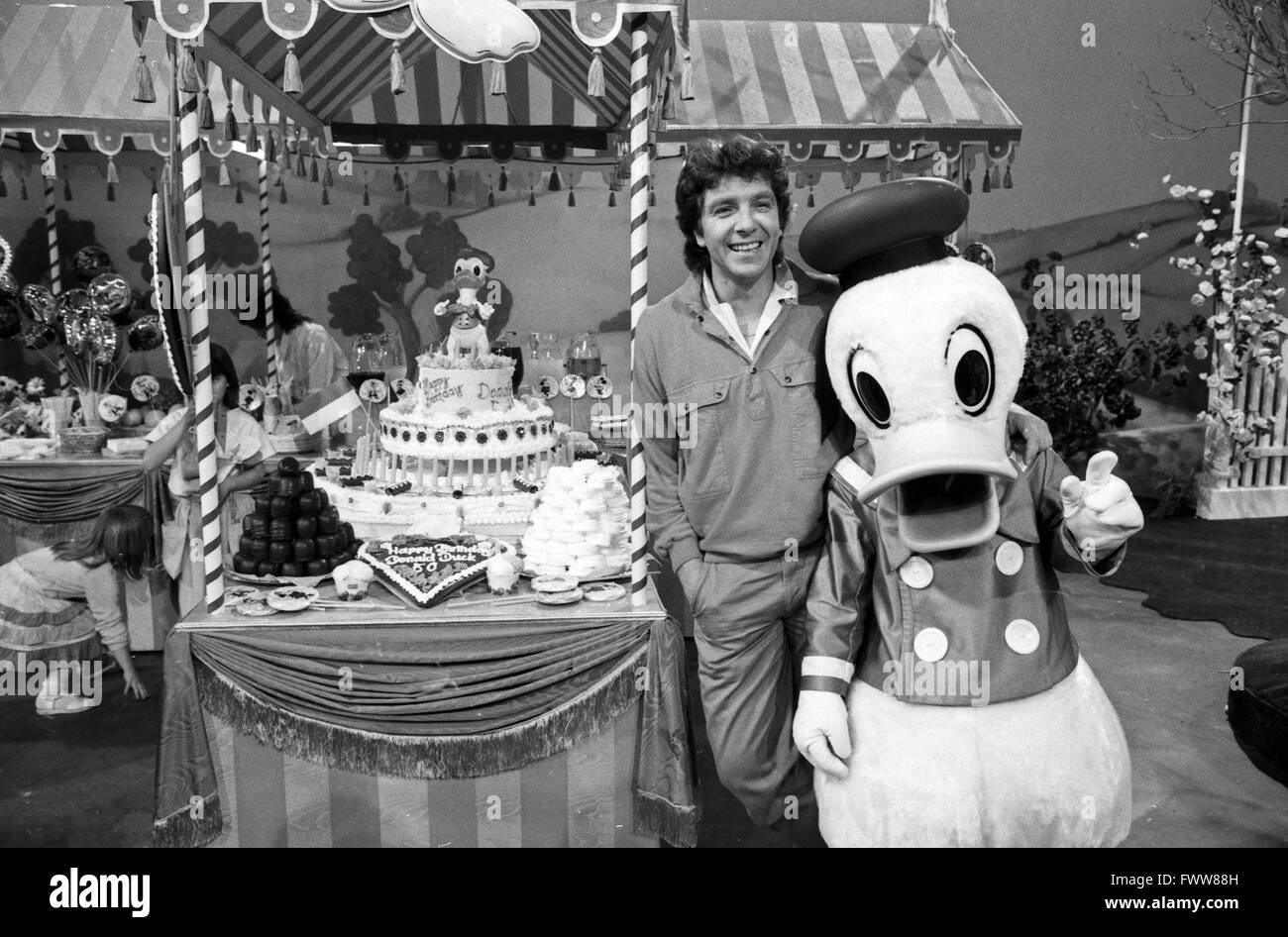 Voir zum Geburtstag von Donald Duck, Deutschland, 1984 Modérateur : Michael Schanze. Banque D'Images