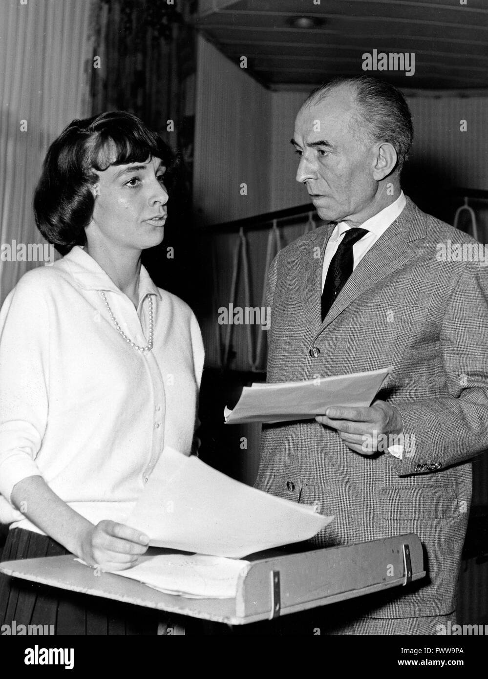 Deutsche Schauspielerin Luitgard Im, Deutschland 1950 er Jahre. L'actrice allemande Im Kuitgard, Allemagne 1950 Banque D'Images