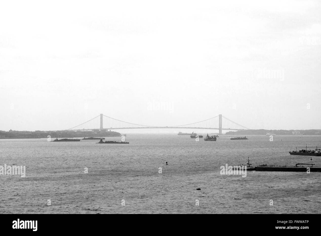 Verrazano-Narrows Bridge, New York, États-Unis d'Amérique. Banque D'Images