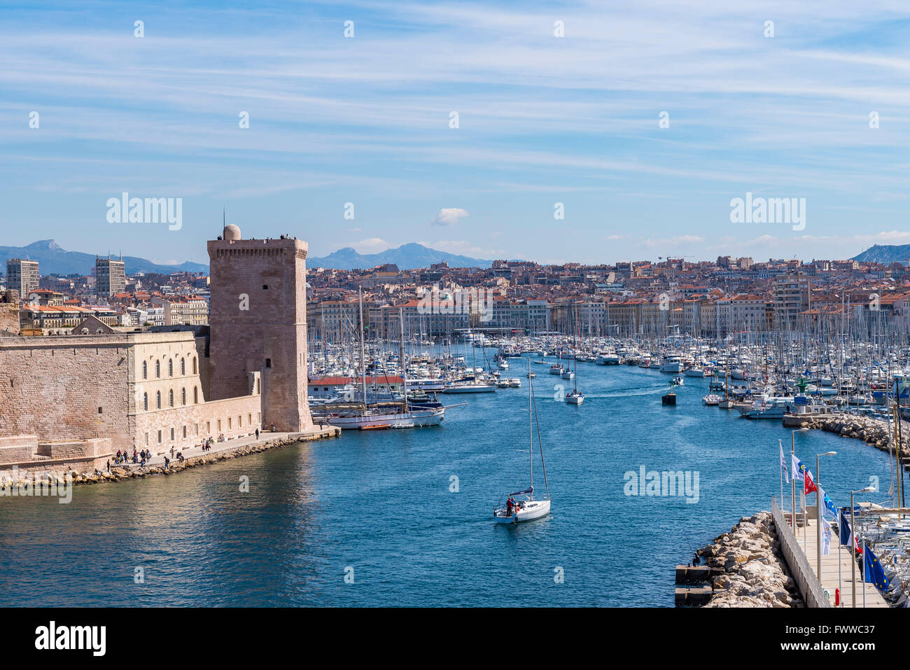 Port de Marseille Bouche du Rhône France Banque D'Images