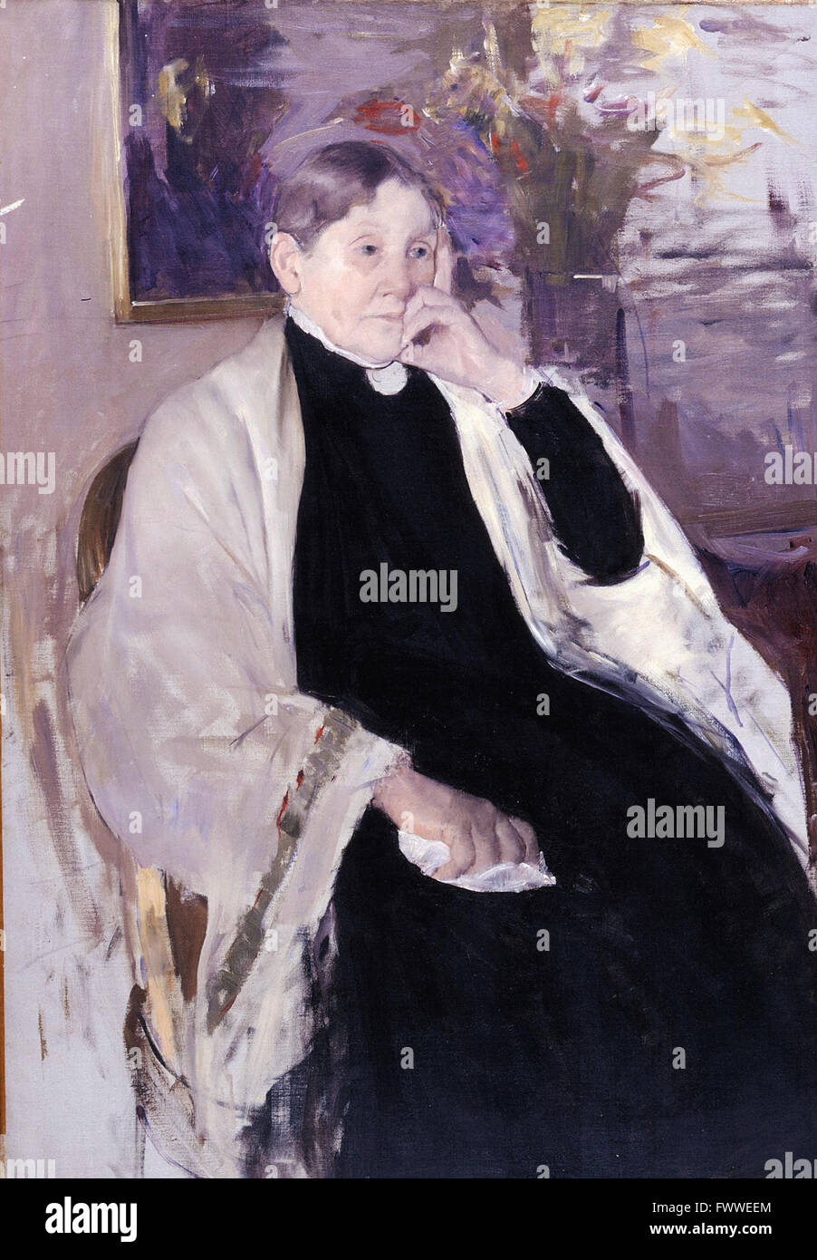 Mary Cassatt - Mme Robert S. Cassatt, Mère de l'artiste - Musée de Young Banque D'Images