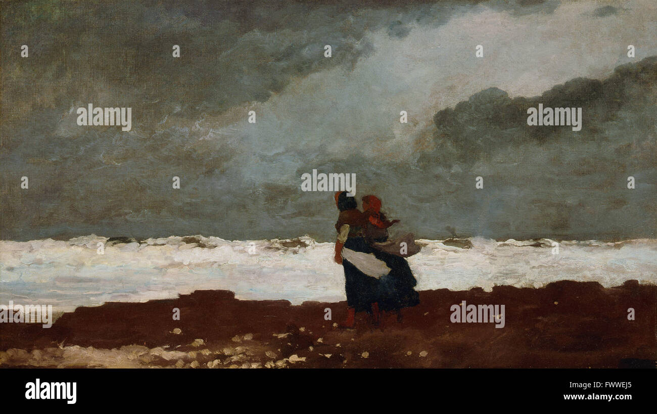 Winslow Homer - deux chiffres par la mer - Denver Art Museum Banque D'Images