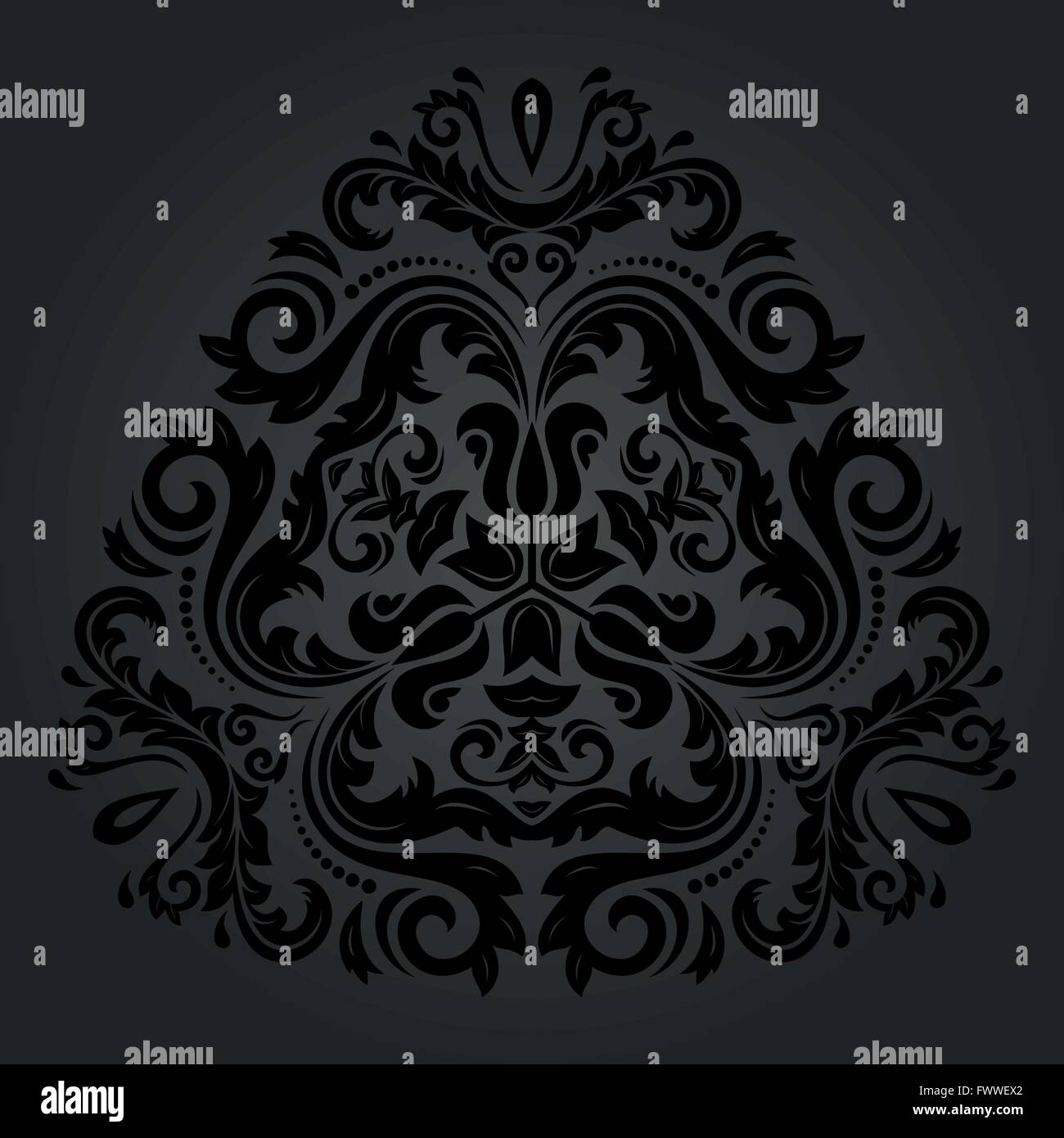 Ornement vecteur élégant dans le style d'Barogue Illustration de Vecteur