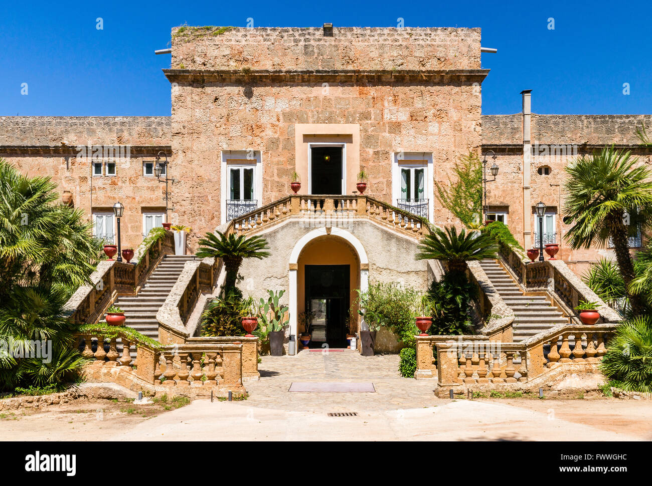 Villa Boscogrande, emplacement de la Leopard ou Il Gattopardo de Luchino Visconti, Palerme, Province de Palerme, Sicile, Italie Banque D'Images