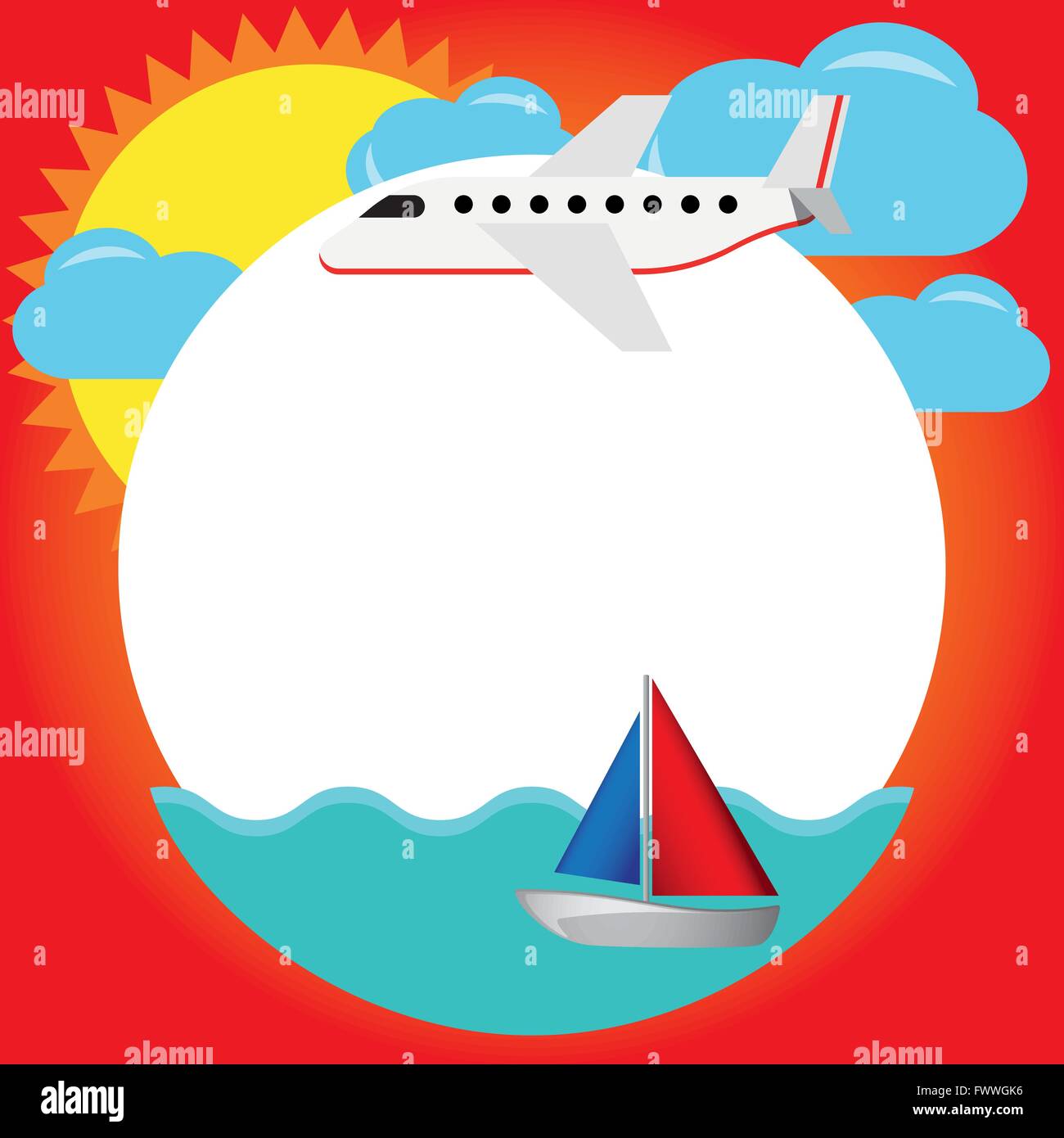 Illustration vecteur graphique de l'été, Vacances, Voyages pour différentes fins Illustration de Vecteur