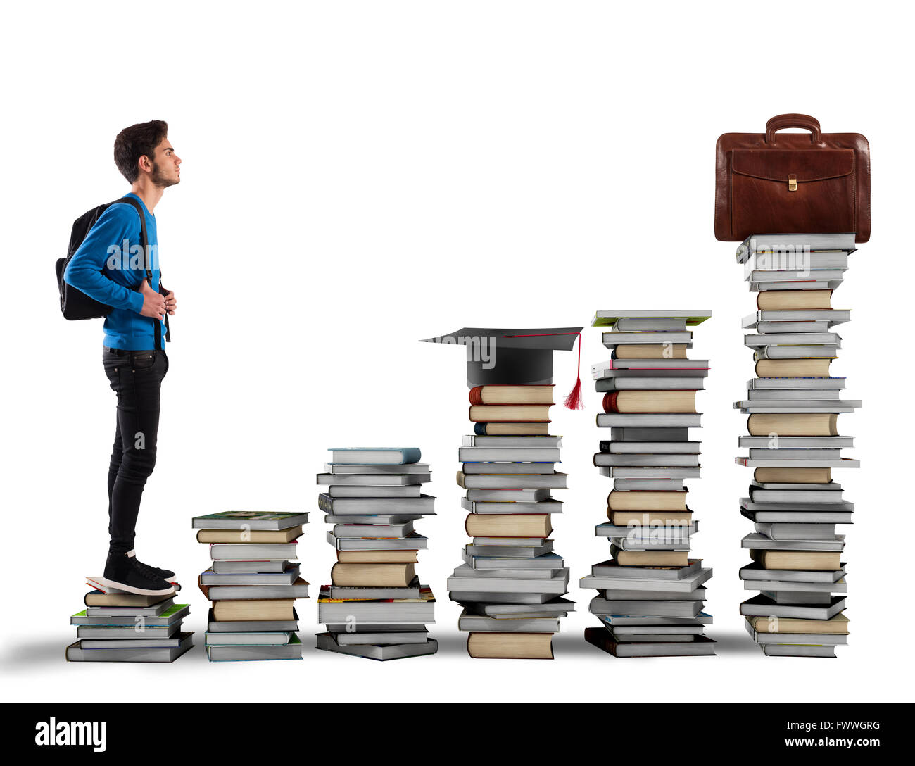 Trouver du travail et d'études supérieures Banque D'Images