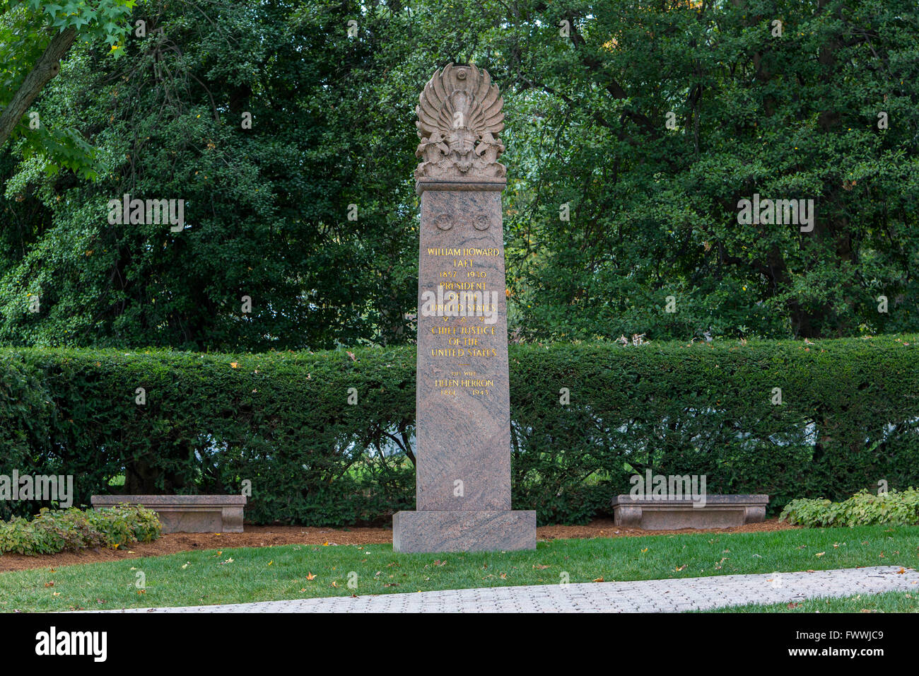 Le Cimetière National d'Arlington, en Virginie. Mémoire du président William Howard Taft. Banque D'Images