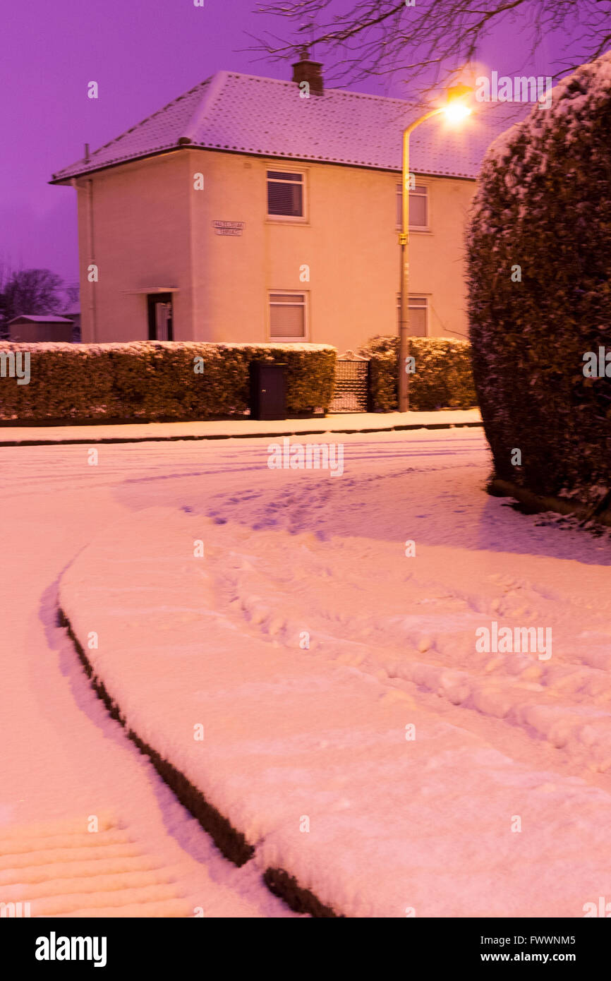 Rue d'édimbourg couverts de neige. Photos par Pako Mera Banque D'Images