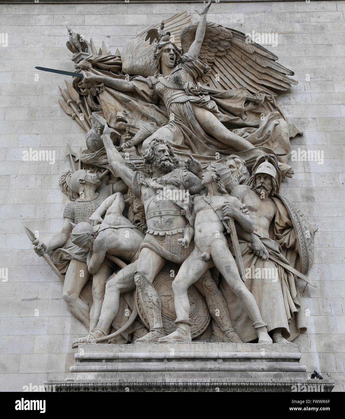 Le départ de 1792 ou la Marseillaise par François Rude (1784-1855). L'Arc de Triomphe. Paris. La France. Banque D'Images