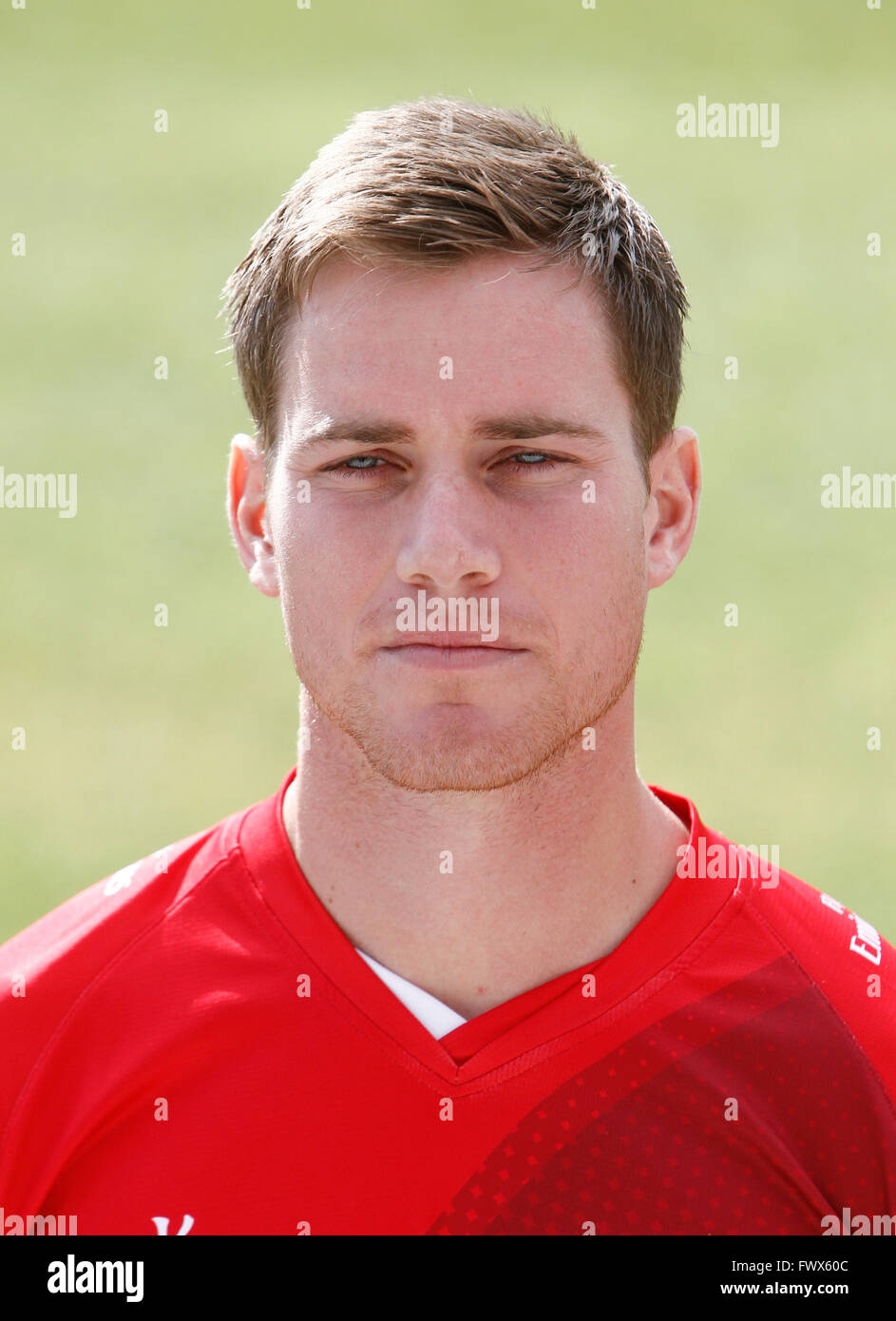 Old Trafford, Manchester, Royaume-Uni. Le 08 Avr, 2016. Lancashire County Cricket Appuyez sur Appeler. Batteur de Lancashire Luis Reece. © Plus Sport Action/Alamy Live News Banque D'Images