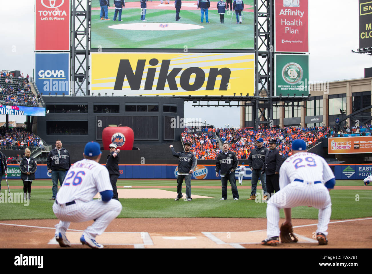 Queens, New York, USA. 8 avril, 2016. NY Mets au match d'ouverture de crédit : Louise Citifield Wateridge/ZUMA/Alamy Fil Live News Banque D'Images