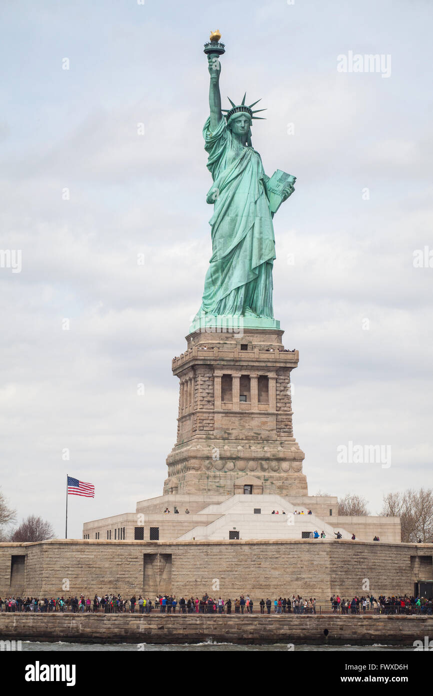 La Statue de la liberté, Liberty Island, New York City, l'Amérique du Nord, États-Unis d'Amérique. Banque D'Images