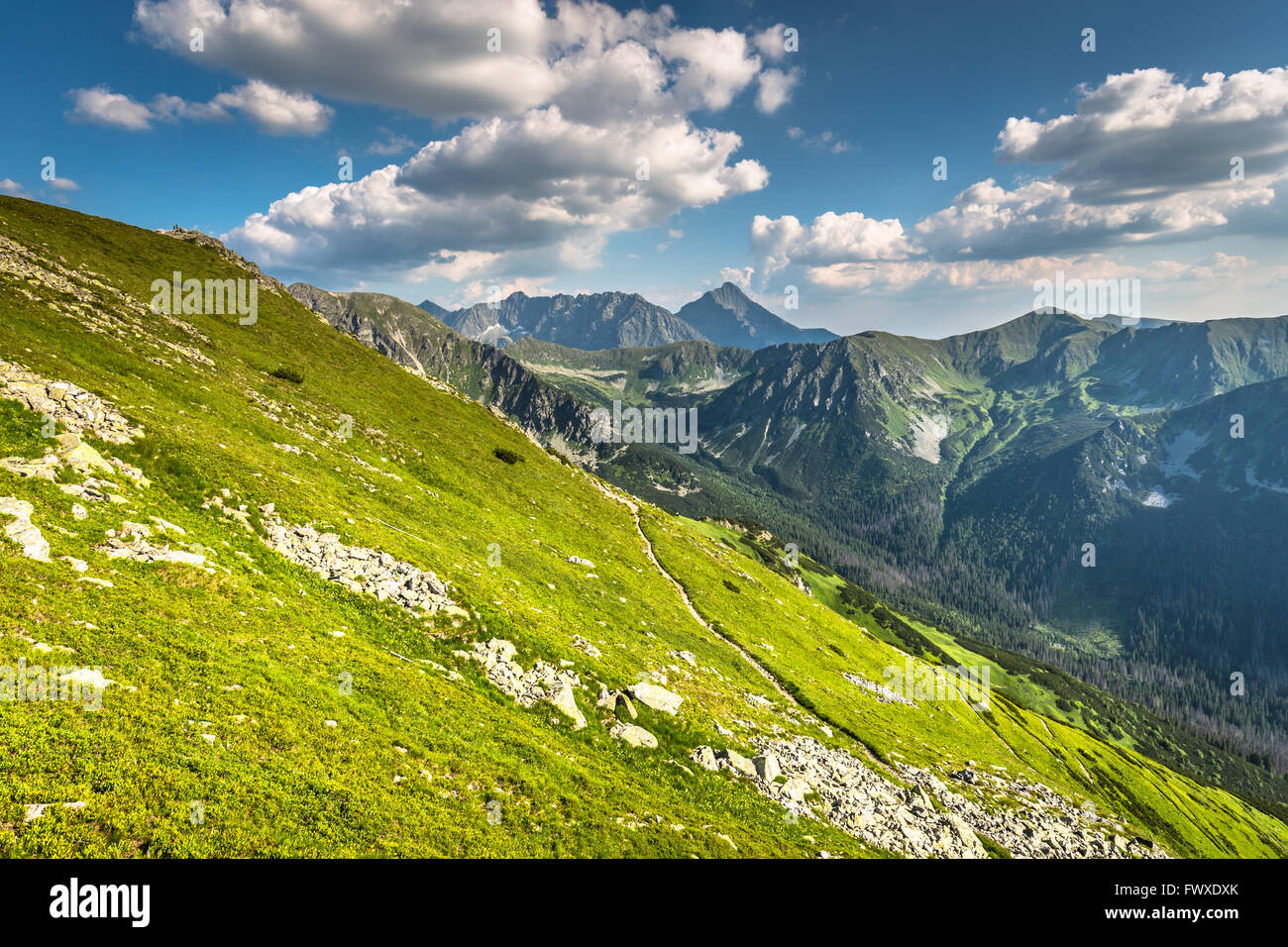 Vue du sommet Kasprowy Wierch dans les Tatras polonaises Banque D'Images