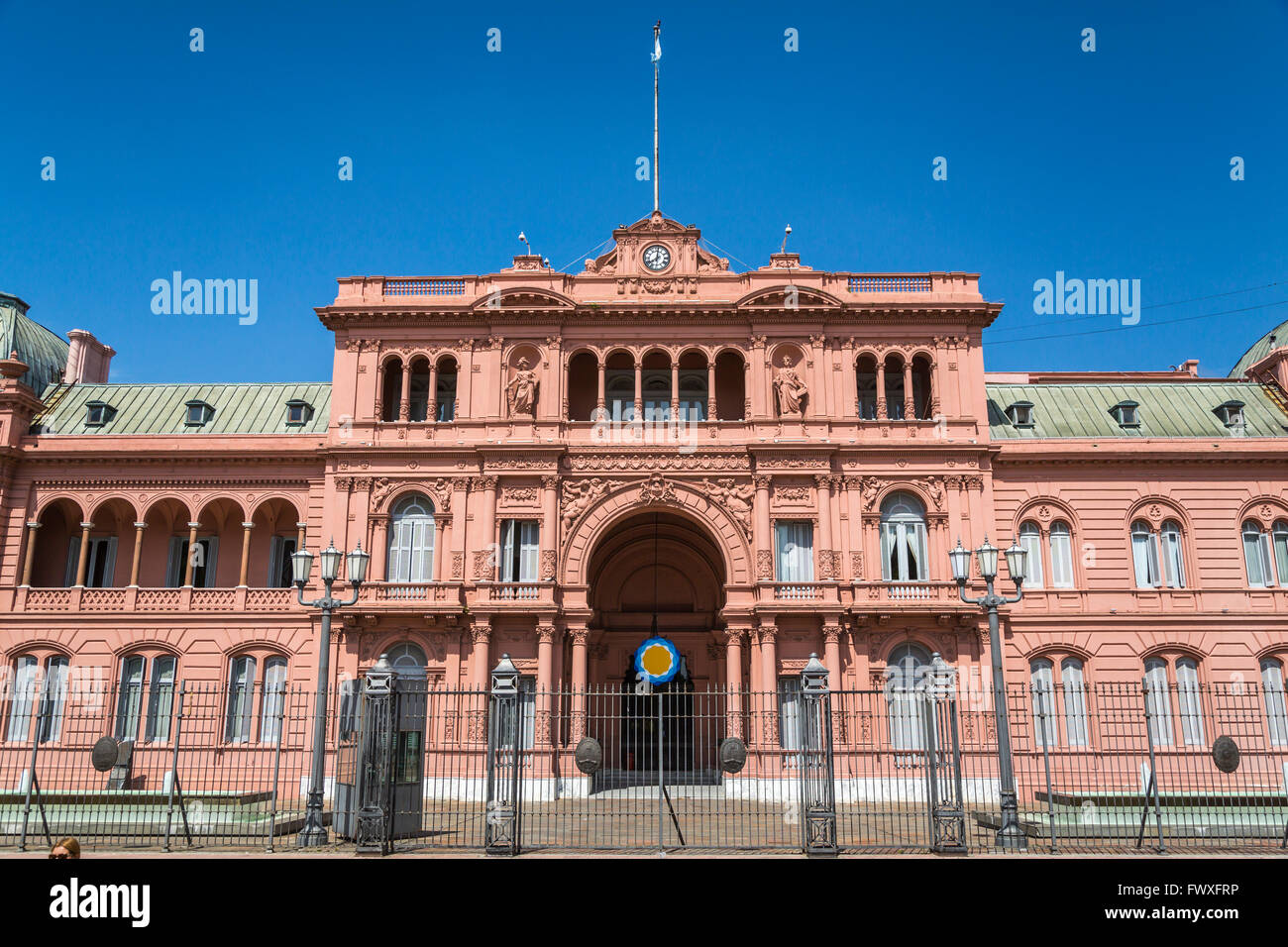 La Maison Rose, la demeure du président de l'Argentine à Buenos Aires, Argentine, Amérique du Sud. Banque D'Images