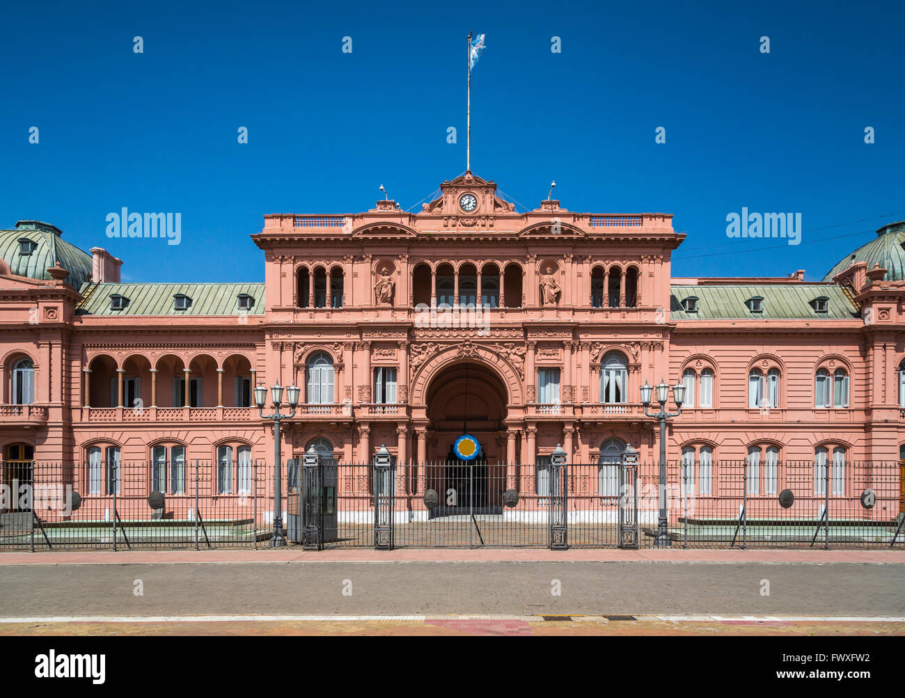 La Maison Rose, la demeure du président de l'Argentine à Buenos Aires, Argentine, Amérique du Sud. Banque D'Images