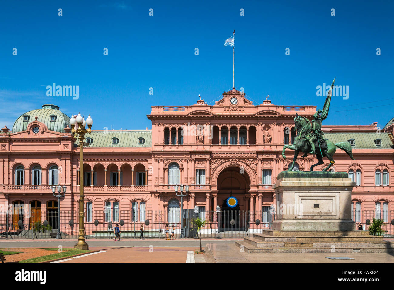 La Maison Rose, la demeure du président de l'Argentine à Buenos Aires, Argentine, Amérique du Sud. Banque D'Images