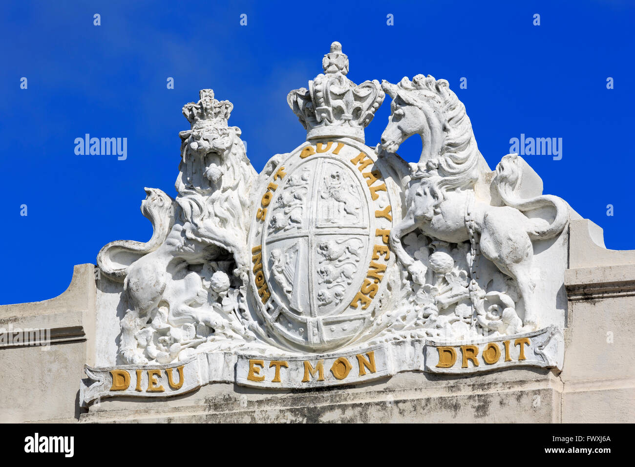 Blason, Bay Street, Nassau, New Providence Island, Bahamas Banque D'Images