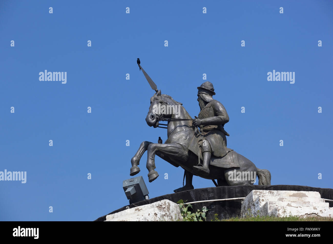 La statue de Bhai Fateh Singh au Baba Banda Singh Bahadur memorial, Mohali, Chandigarh, Punjab, en Inde. Banque D'Images