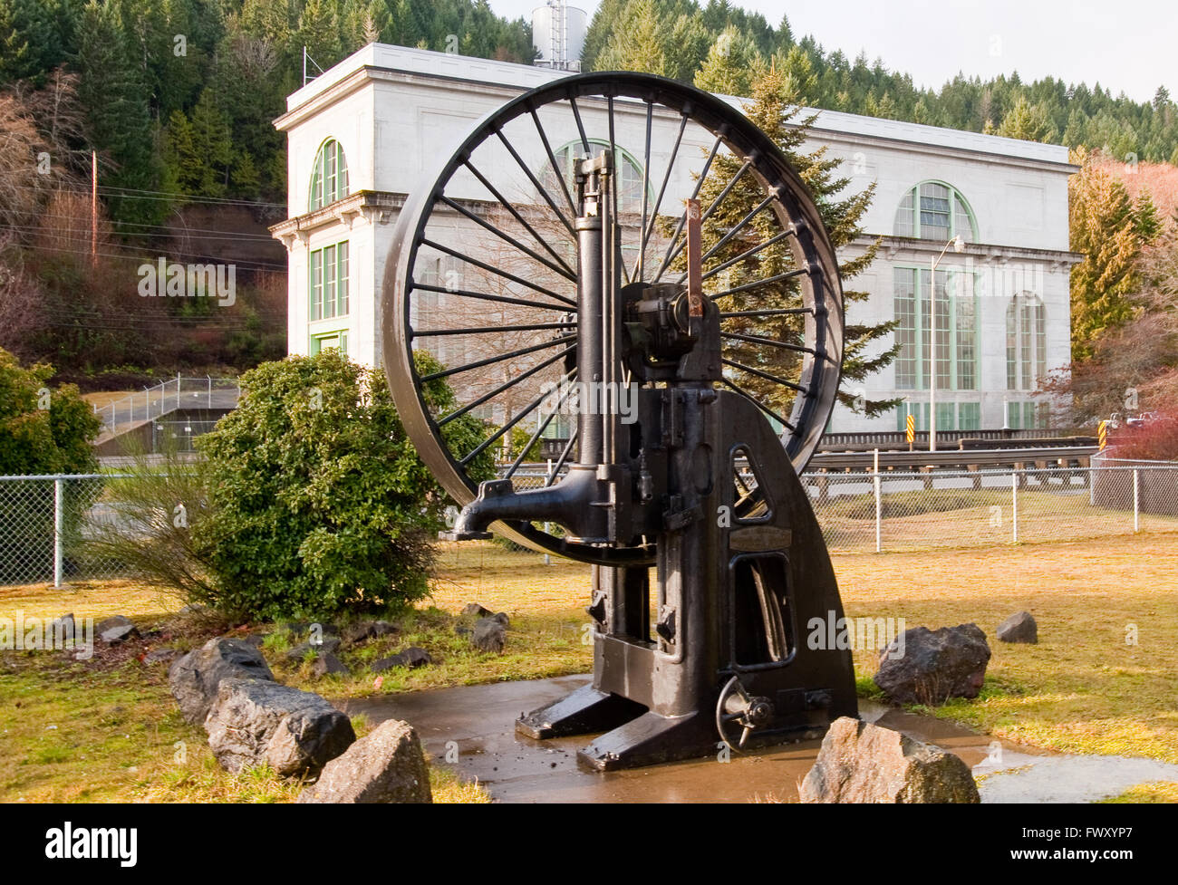 Ancien volant hydroélectriques désaffectées Banque D'Images