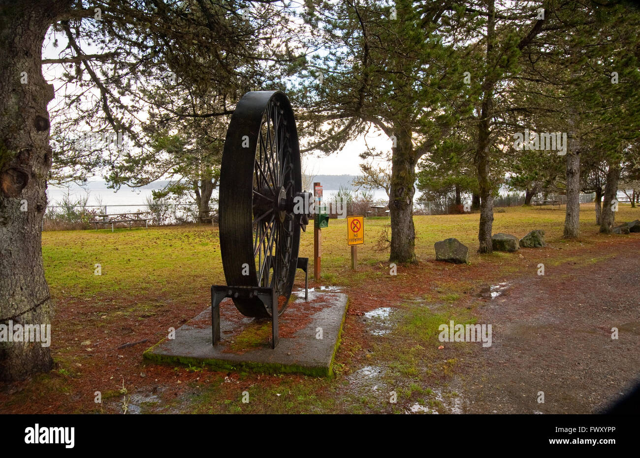 Ancien volant hydroélectriques désaffectées Banque D'Images