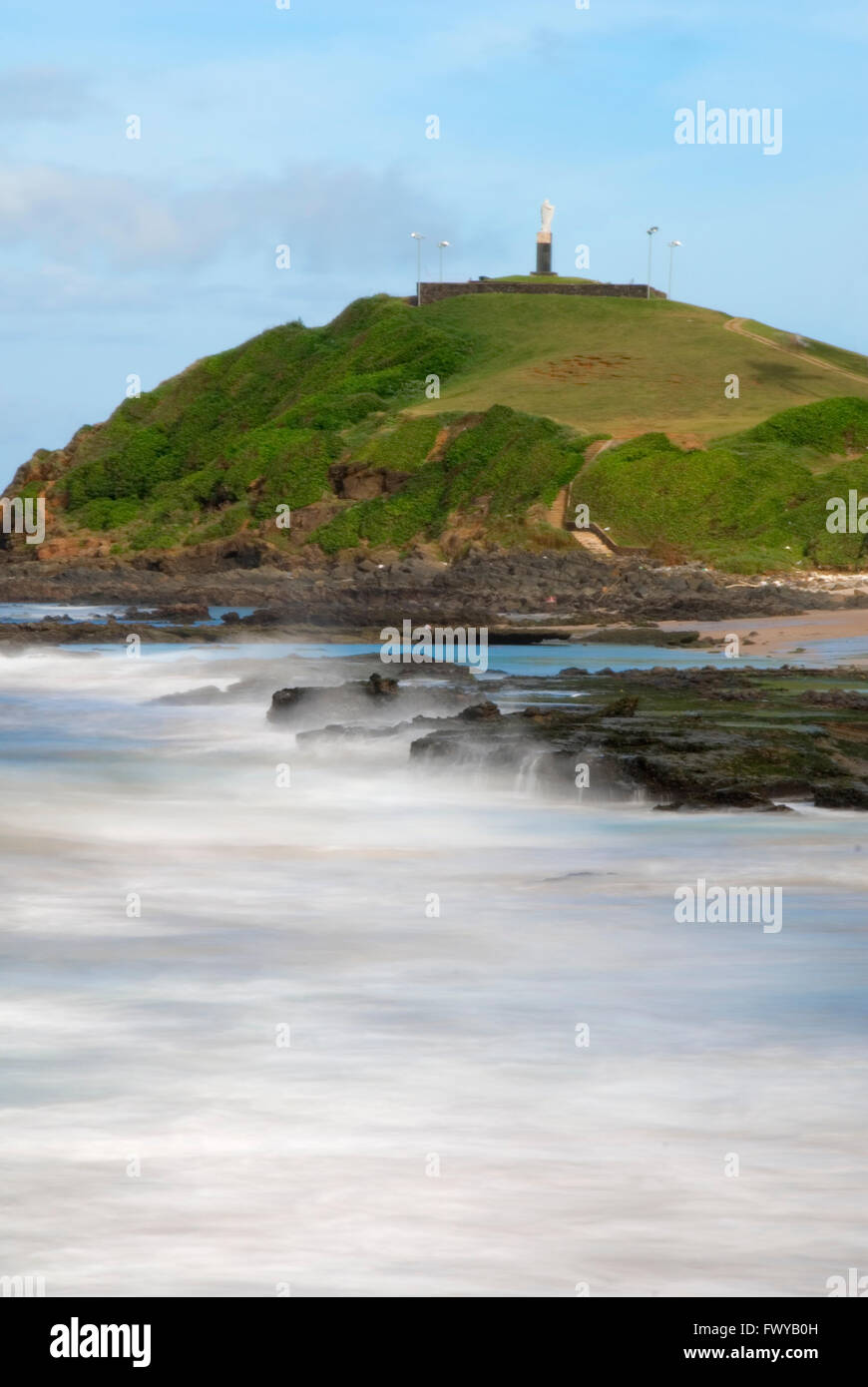 Vue sur Morro do Cristo (colline du Christ), quartier de Barra, Salvador, Bahia, Brésil Banque D'Images