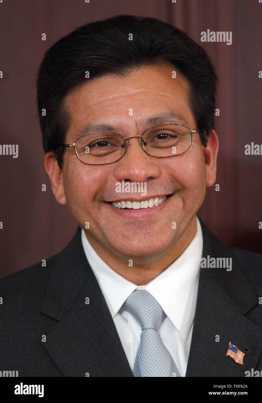 Washington, DC - 20 avril 2005 -- United States Attorney General Alberto Gonzales assiste à la signature de la Loi sur la réforme des faillites à Washington, DC Le 20 avril 2005. Credit : Ron Sachs/CNP - AUCUN FIL SERVICE - Banque D'Images