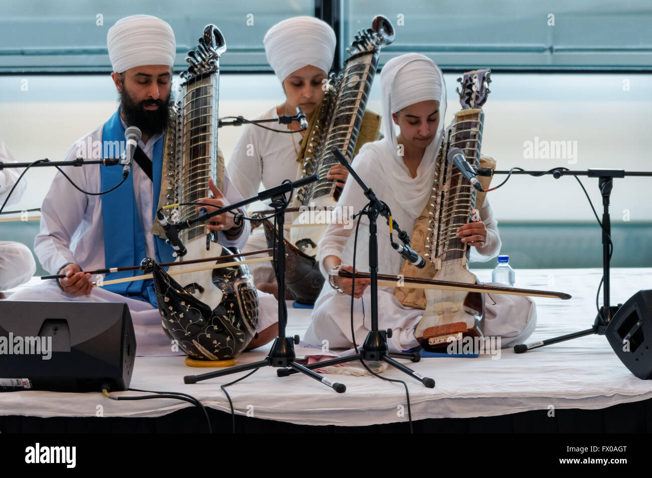 Fête du Vaisakhi (le nouvel an sikh) à Londres, Angleterre Royaume-Uni Banque D'Images