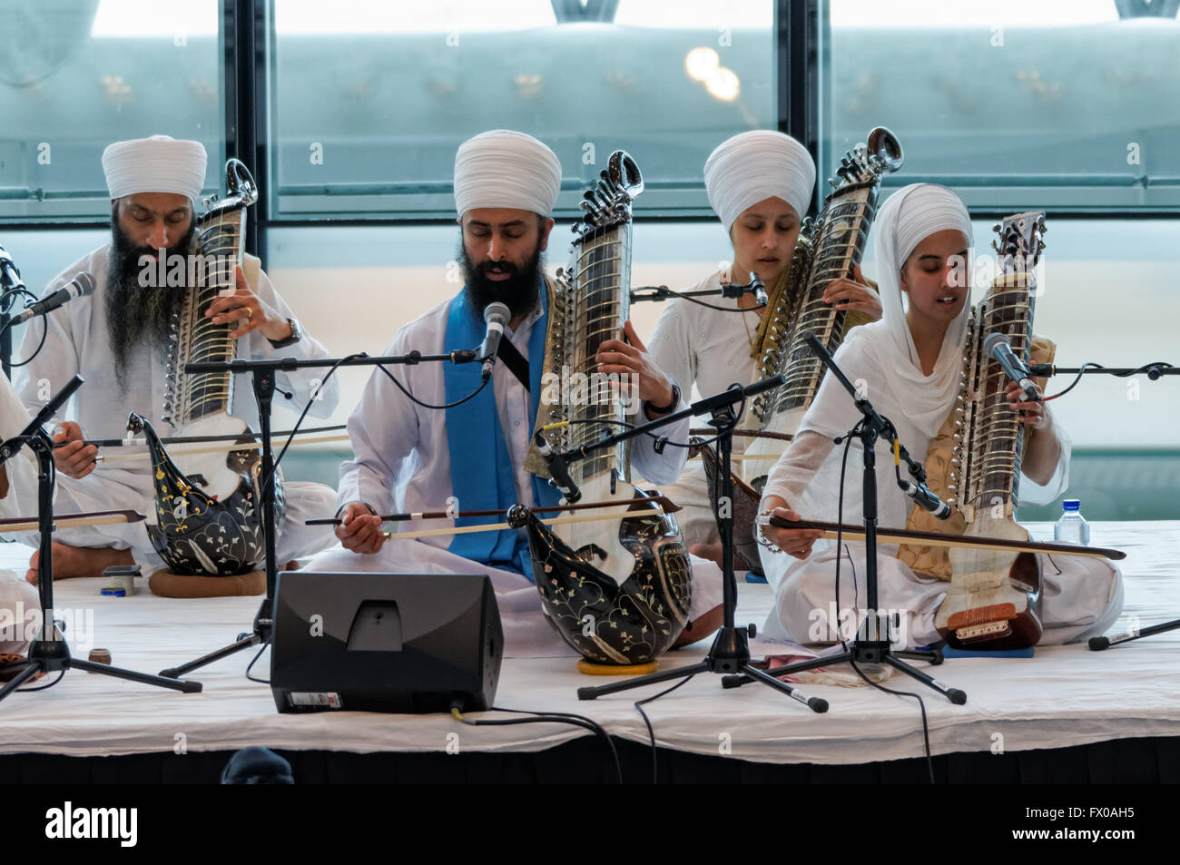 Fête du Vaisakhi (le nouvel an sikh) à Londres, Angleterre Royaume-Uni Banque D'Images