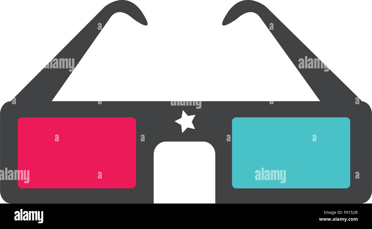 Le cinéma 3D glasses Illustration de Vecteur