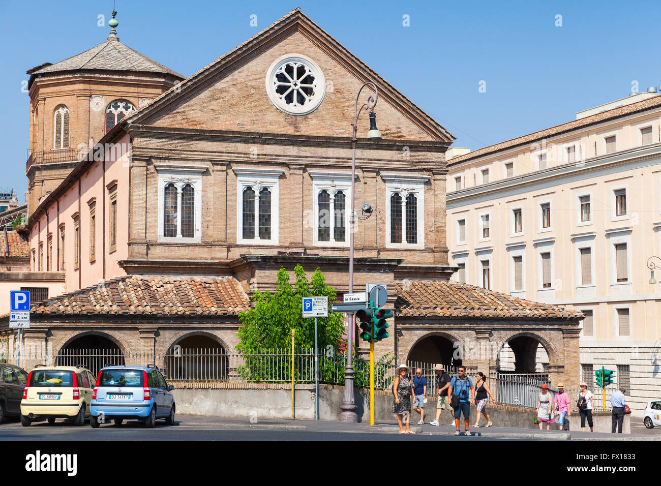 Rome, Italie - 8 août 2015 : l'Ospedale di Santo Spirito ou à l'hôpital de l'Esprit Saint est un ancien hôpital, maintenant un couvent Banque D'Images