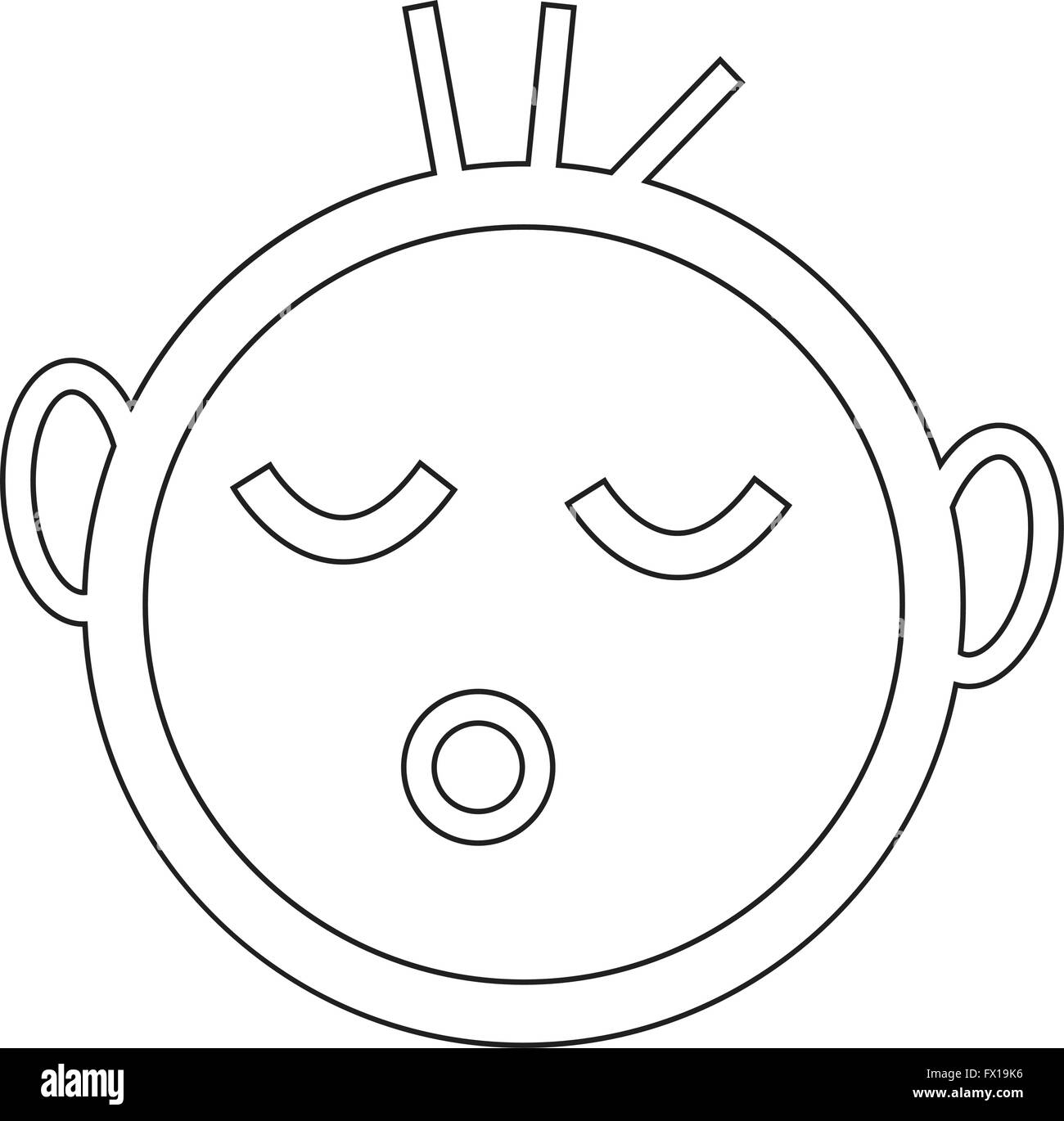 L'icône de couchage bébé Illustration de Vecteur
