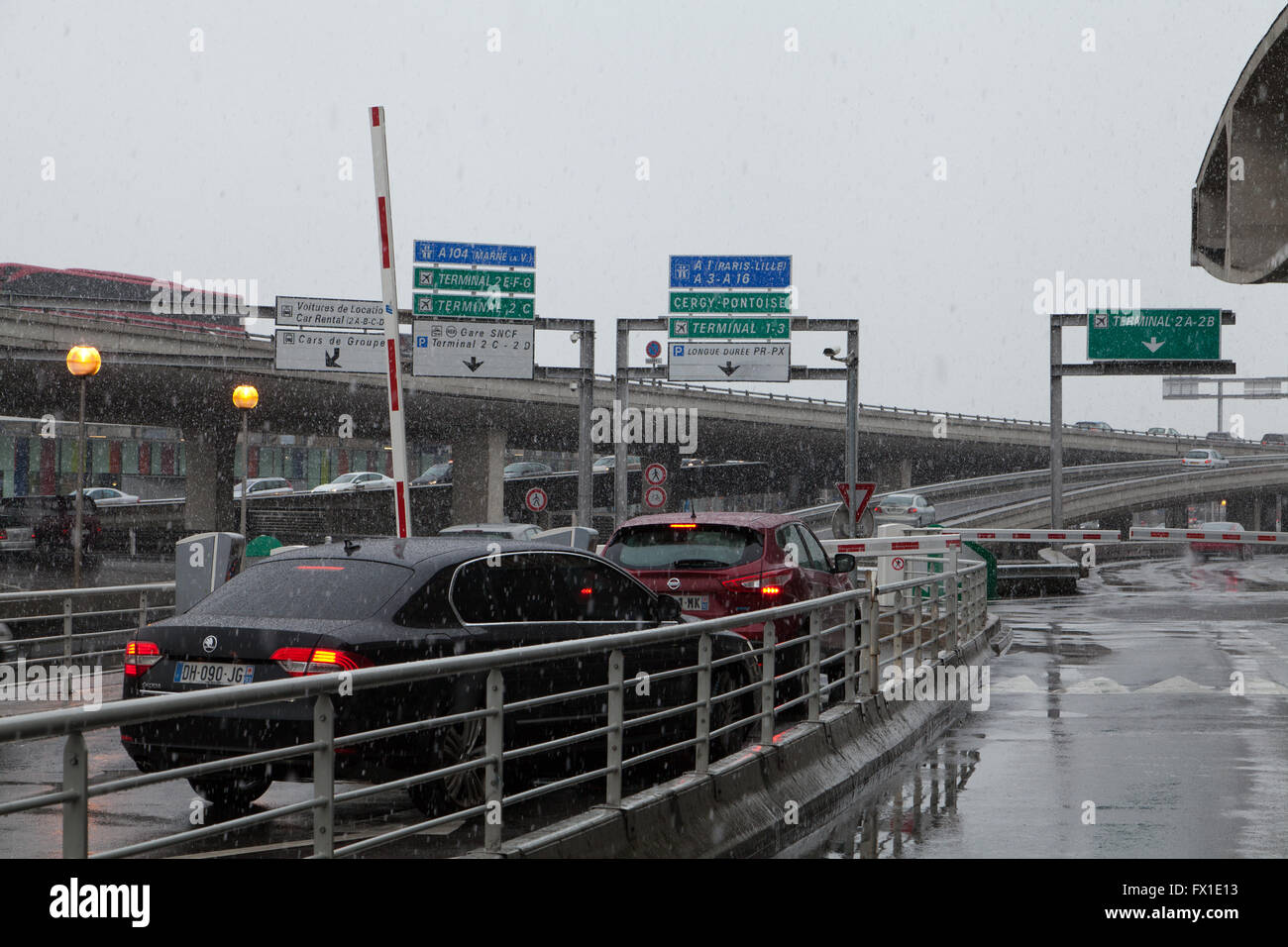 L'aéroport de Paris Charles de Gaulle, France. Banque D'Images