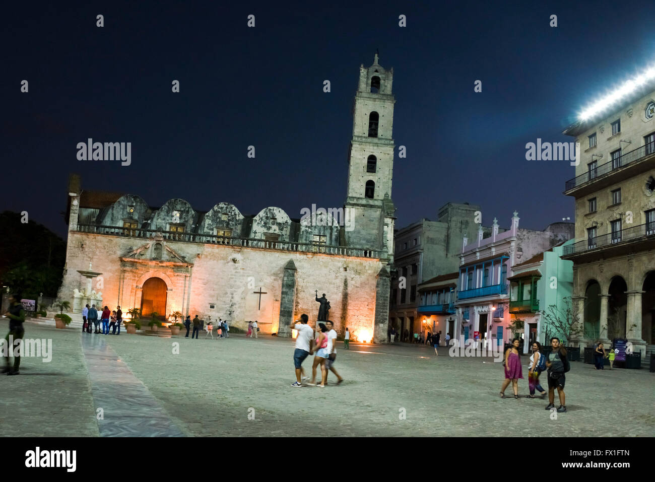 Vue horizontale de la Plaza de San Francisco à La Havane, Cuba. Banque D'Images