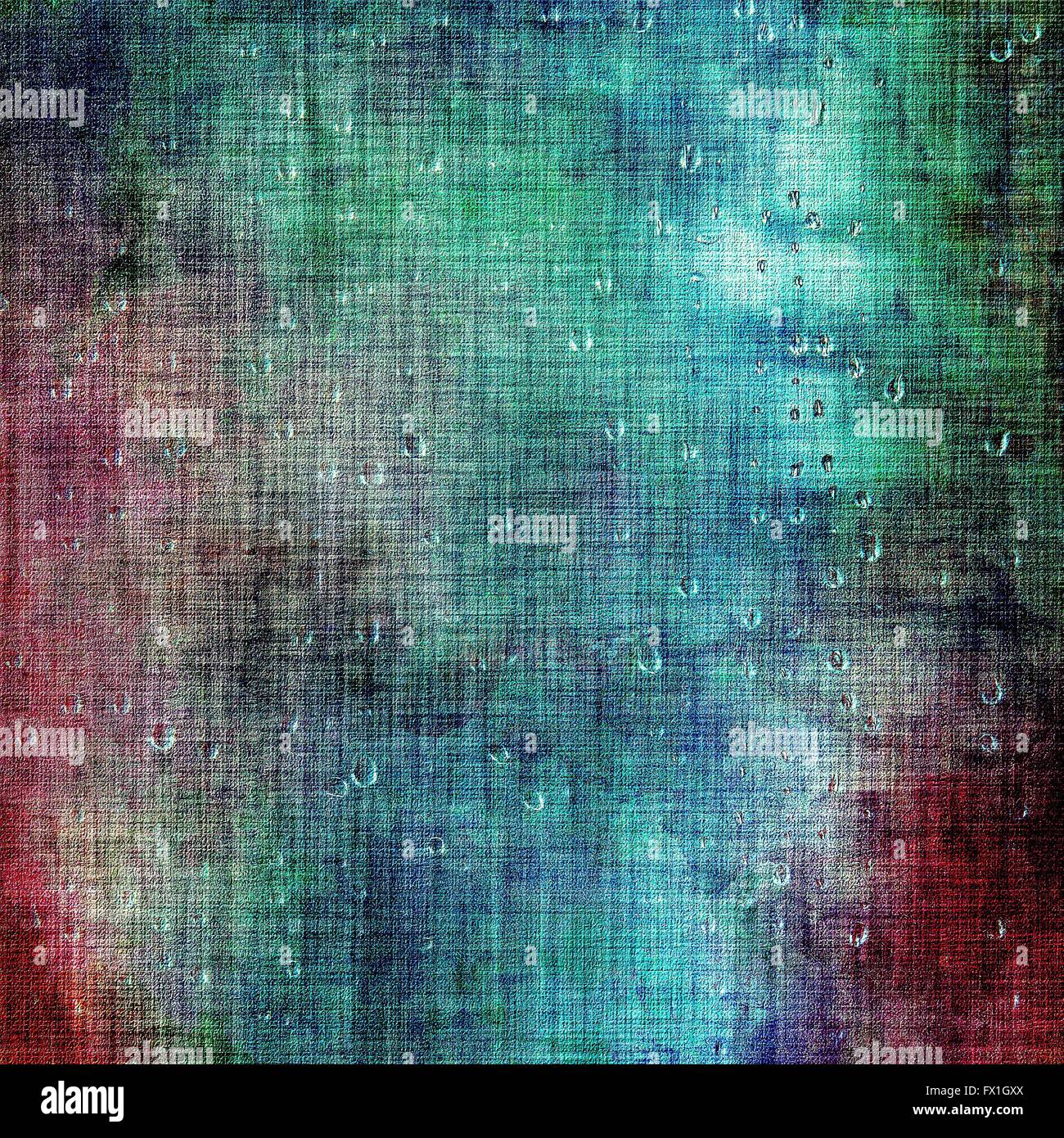 Les fissures et les taches sur une texture vintage . Avec différents motifs couleur : vert, rouge, bleu, violet (violet) Banque D'Images
