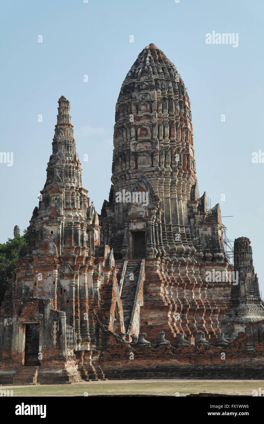 Wat Chaiwatthanaram près d'Ayutthaya - Thaïlande Banque D'Images