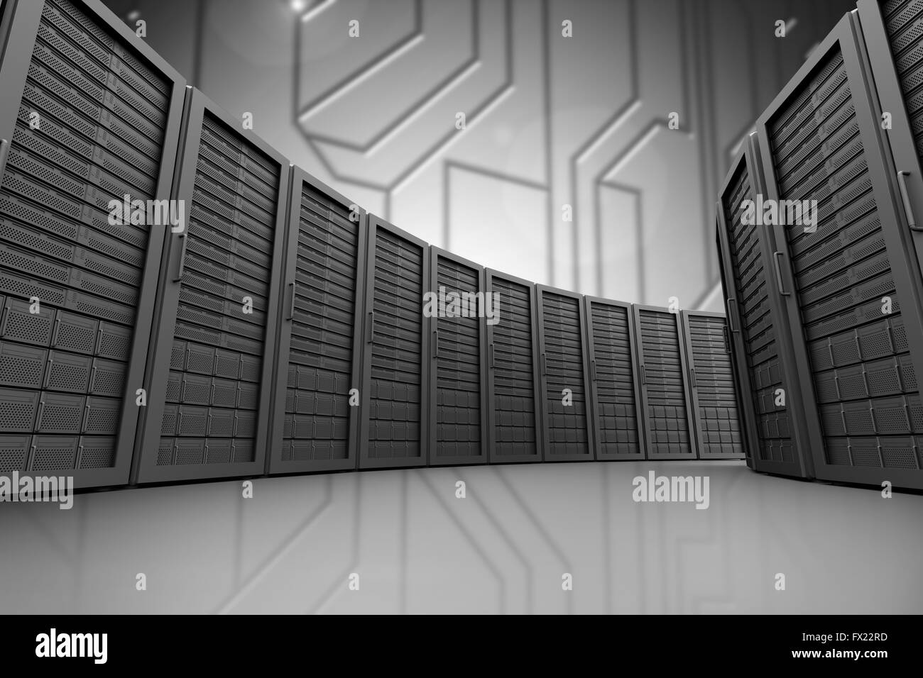 Image composite de tours serveur Banque D'Images