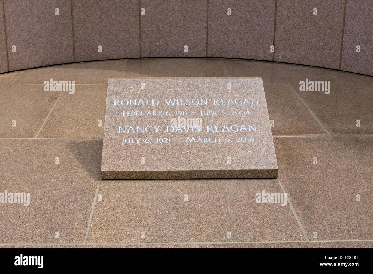 Tombe de la présidence de Ronald Reagan et de la Première Dame Nancy Reagan Banque D'Images