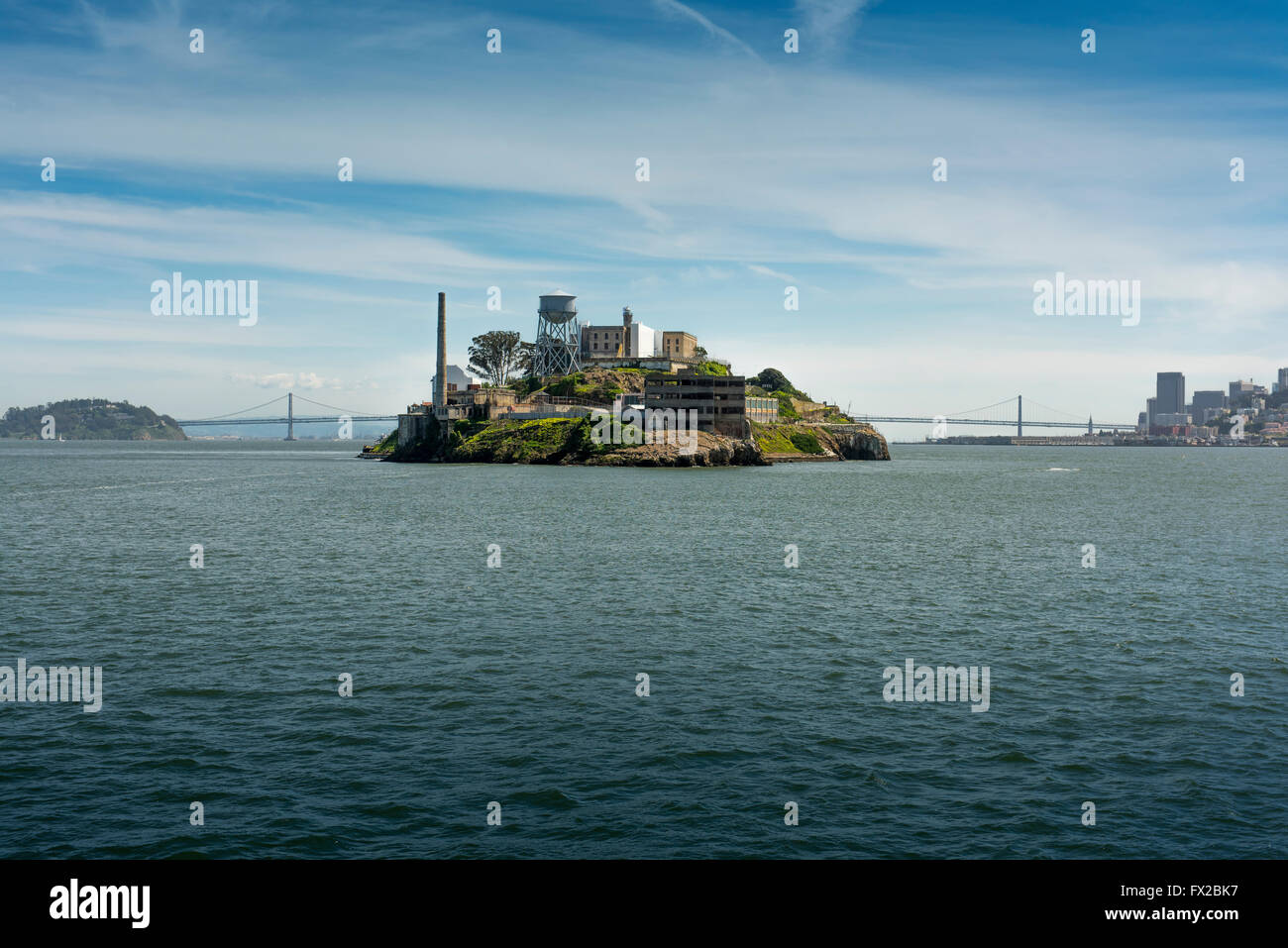 L'île d'Alcatraz à San Francisco, Californie, USA Banque D'Images