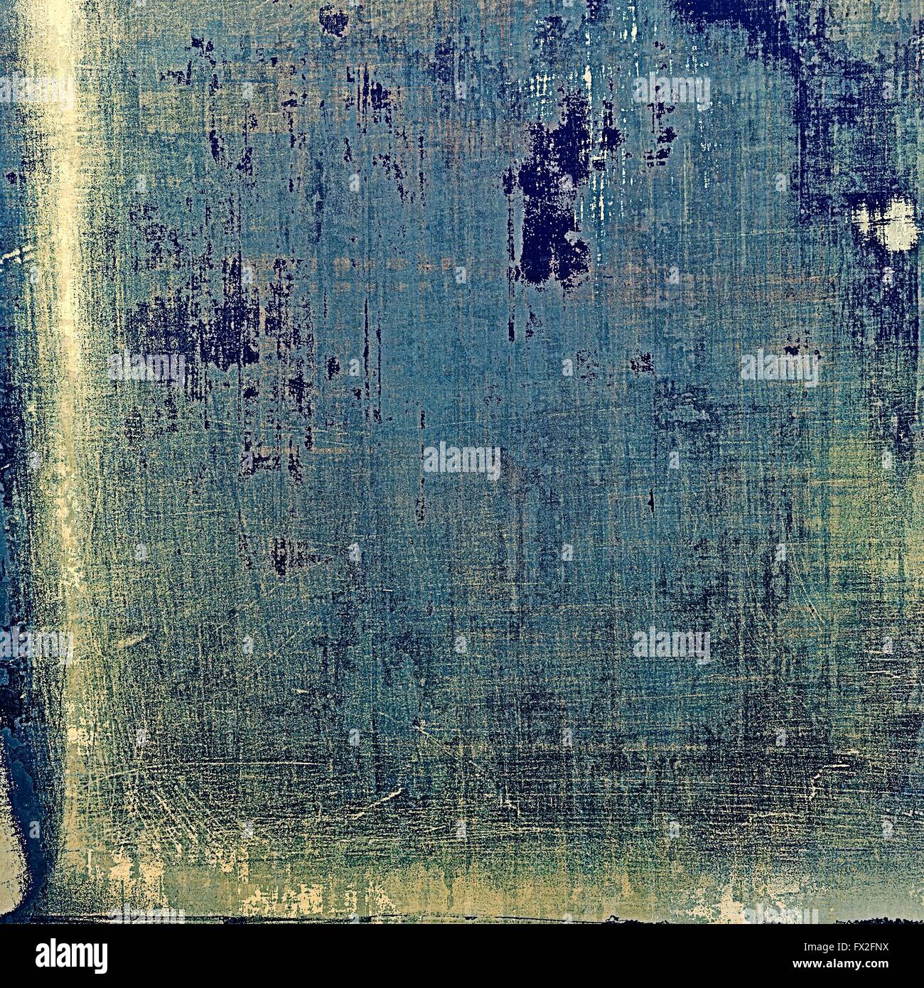 Creative vintage grunge texture ou de vieux haillons arrière-plan pour des projets artistiques. Avec différents motifs couleur : jaune (beige) ; bleu ; Banque D'Images