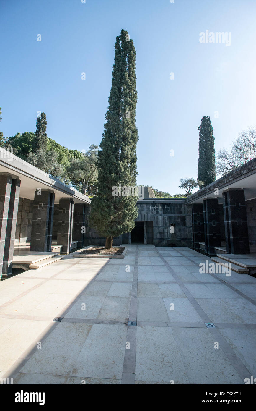 Tombeau de la famille Rothschild, Israël, Mount Carmel, Ramat Hanadiv jardins près de Zichron Ya'acov Banque D'Images