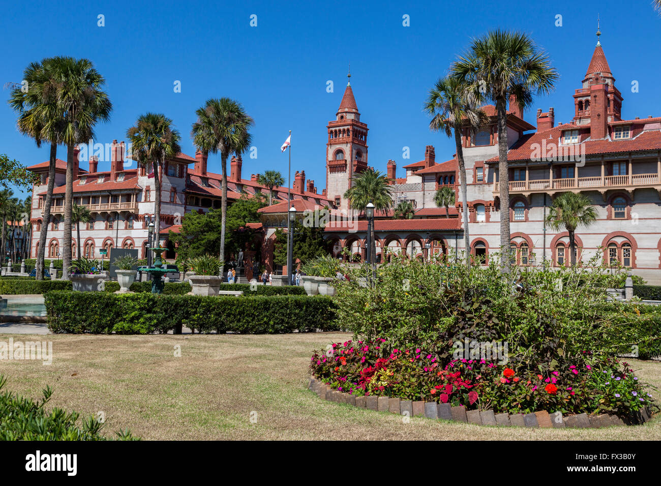 Saint Augustine, Floride, USA. Flagler College, Ponce de Leon Hotel, construit en 1888. Banque D'Images