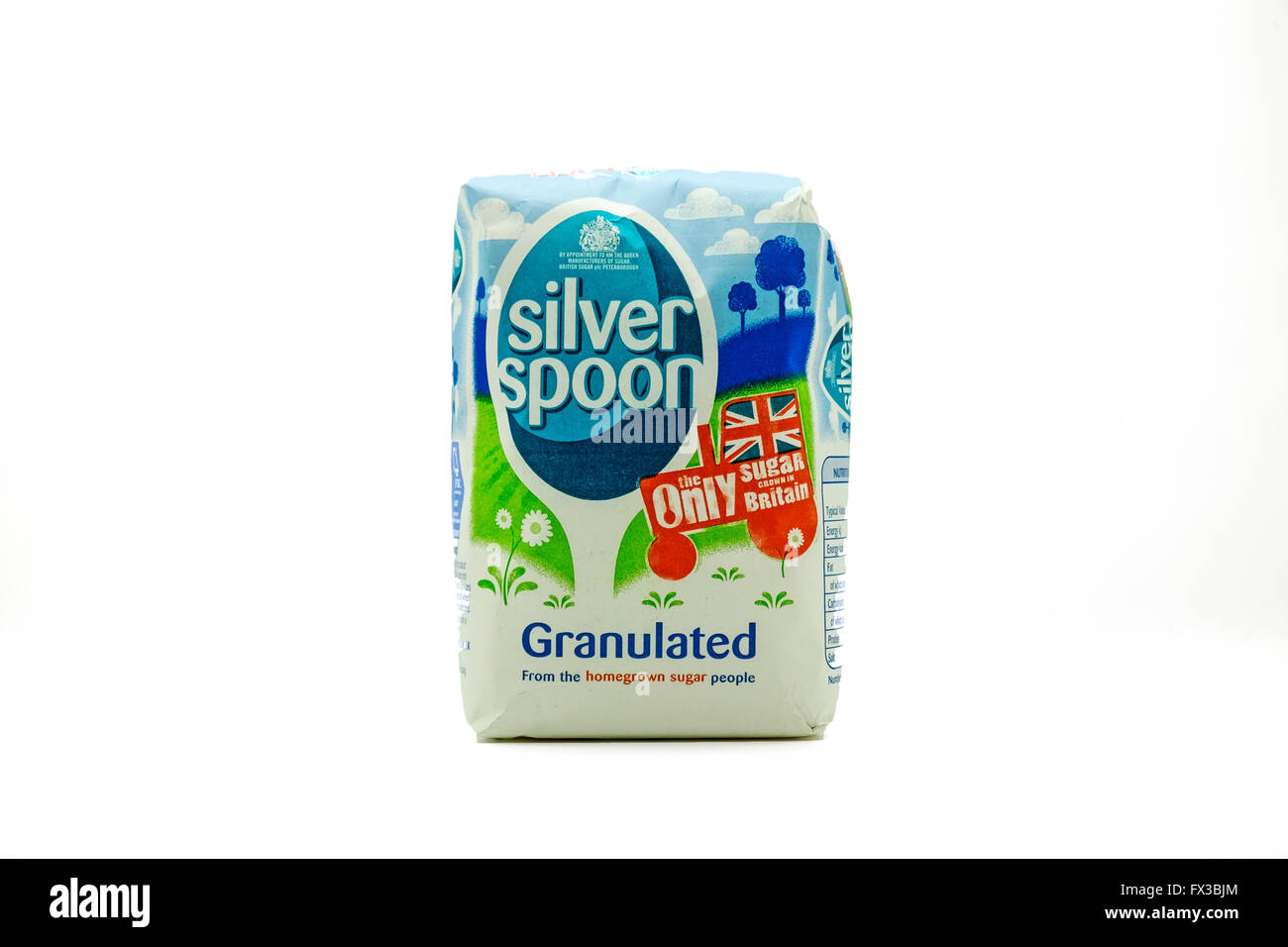 Sachet de sucre granulé Silver Spoon Banque D'Images
