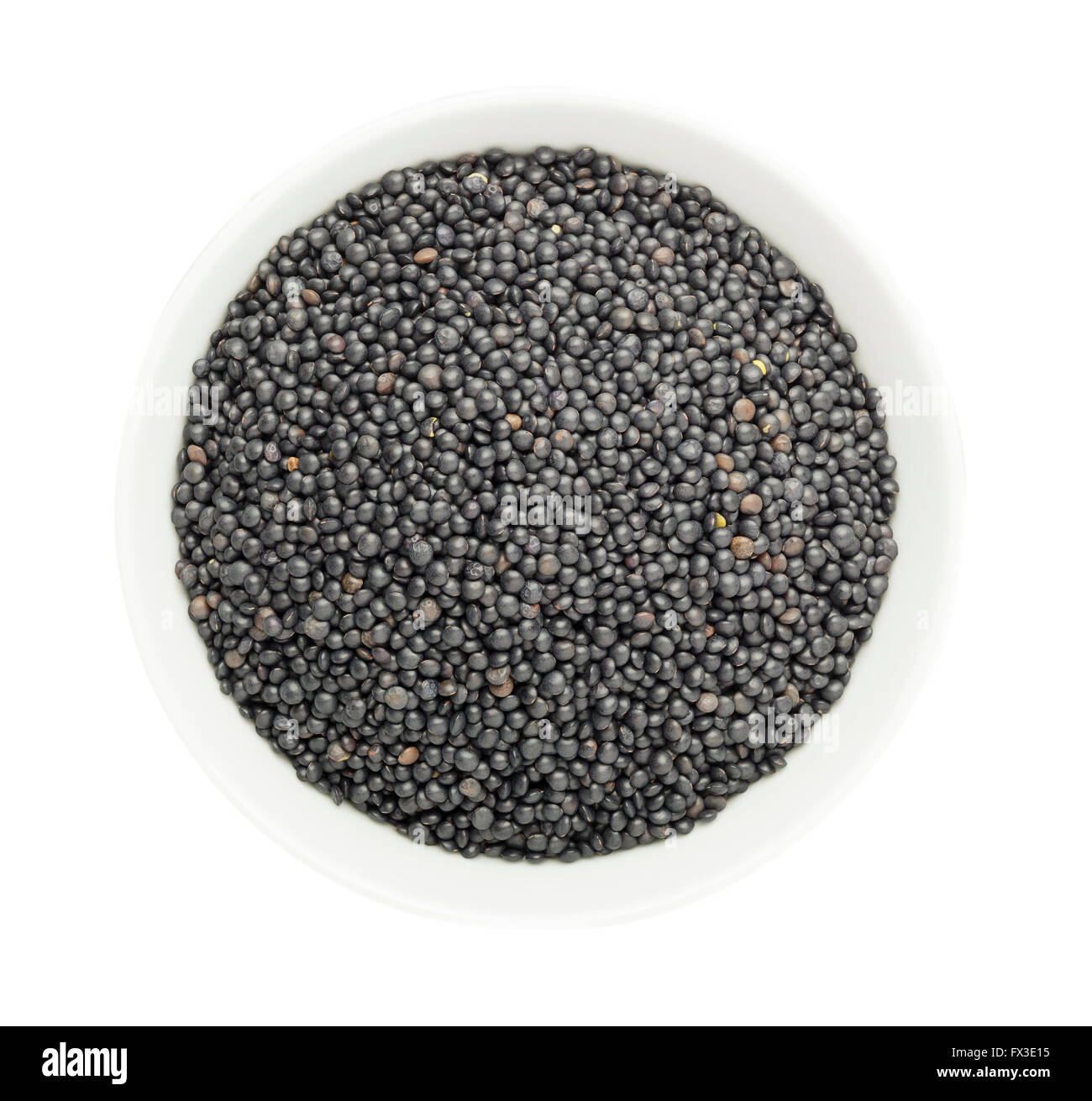 Lentilles beluga noir Banque D'Images